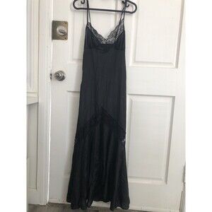 Vintage Petra Fashions Full Length Slip Dress Long Fishtail Gown Lingerie Medium